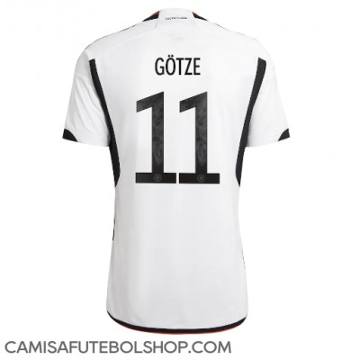 Camisa de time de futebol Alemanha Mario Gotze #11 Replicas 1º Equipamento Mundo 2022 Manga Curta
